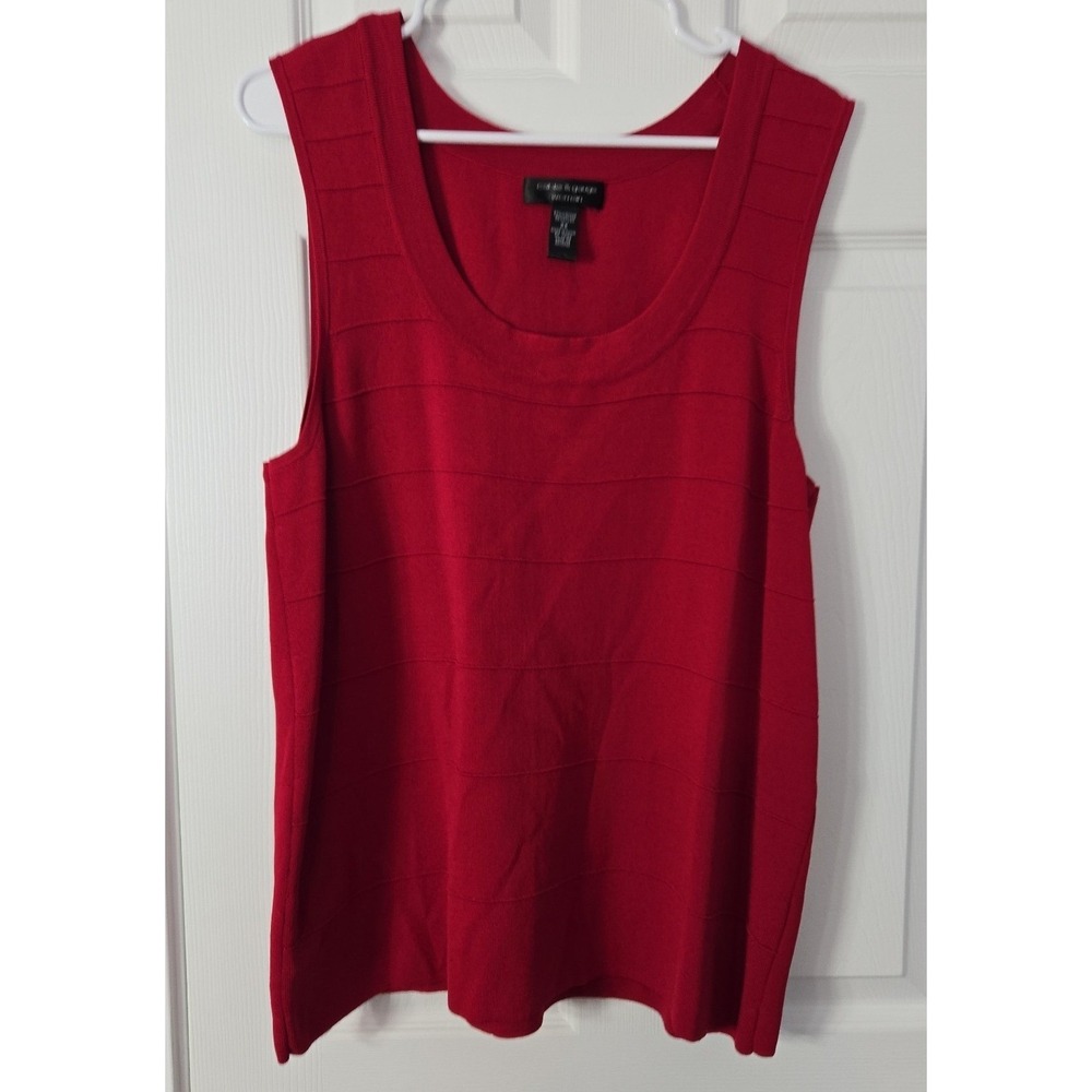 Cable & Gauge Womans  Plus Size Sleeveless top‎ Size 2X Red